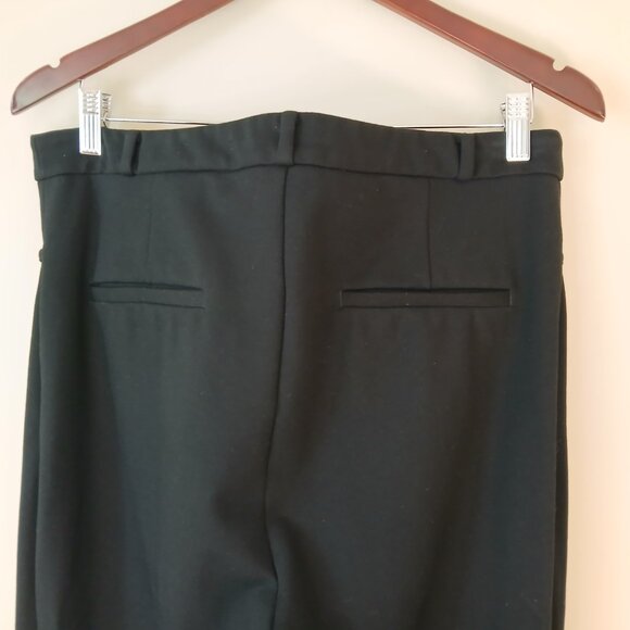 Anthropologie Essential Slim Fit Ankle Length Trouser Pants Black Size 14 - Picture 7 of 9